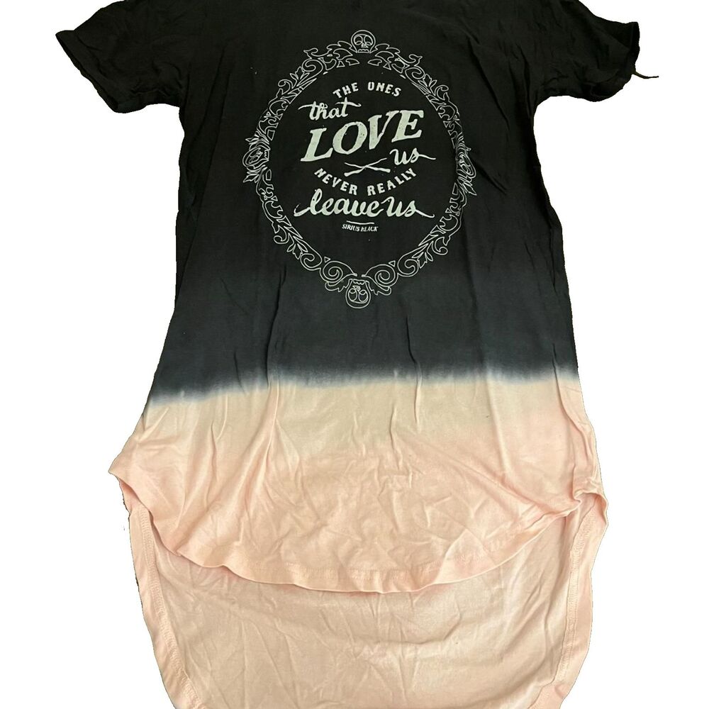 Harry-potter Women's Black and Pink T-shirt Size Small